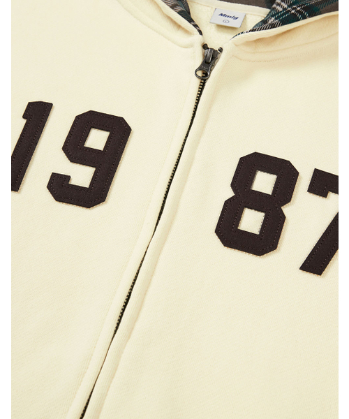 MMLG（エムエムエルジー）の「[Mmlg] CHECK PATTERN HOOD ZIPUP (NATURAL SOAP)（パーカー・レディース・その他・LARGE/SMALL/MEDIUM）」の5枚目の写真