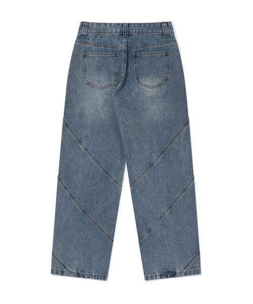 DYSFUNCT(ディスファンクト)の「TWIST INCISION WASHING DENIM PANTS(MEDIUM BLUE)(デニムパンツ・メンズ・ブルー系その他・SMALL/MEDIUM/LARGE)」の3枚目の写真