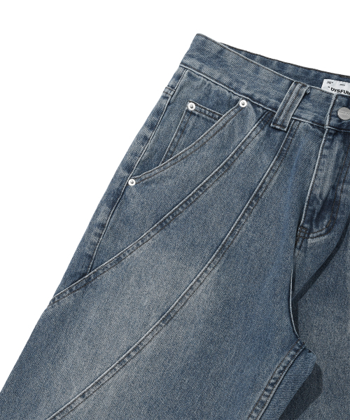 DYSFUNCT(ディスファンクト)の「TWIST INCISION WASHING DENIM PANTS(MEDIUM BLUE)(デニムパンツ・メンズ・ブルー系その他・SMALL/MEDIUM/LARGE)」の7枚目の写真