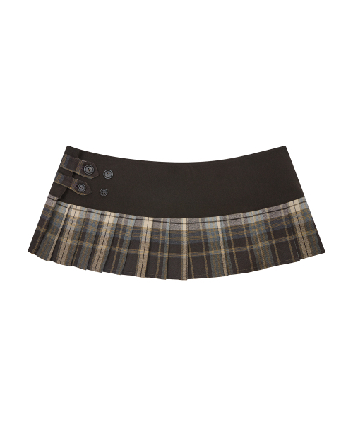 LARTIGENT(ラーティゼン)の「L19 CHECK PLEATS WRAP SET(BROWN)(その他パンツ・レディース・その他・SMALL/MEDIUM)」の6枚目の写真