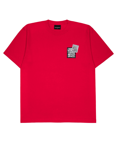 BLACK BLOND（ブラック ブロンド）の「ビビディディスオーダーパッチTシャツ（レッド）（Tシャツ/カットソー・レディース・その他・LARGE/MEDIUM/X-LARGE/XX-LARGE/XXX-LARGE）」の2枚目の写真