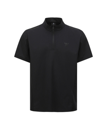 ANEW GOLF（アニューゴルフ）の「MEN SM BLACK FINISH HALF ZIP SHORT T-SHIRT_BK（ポロシャツ）」