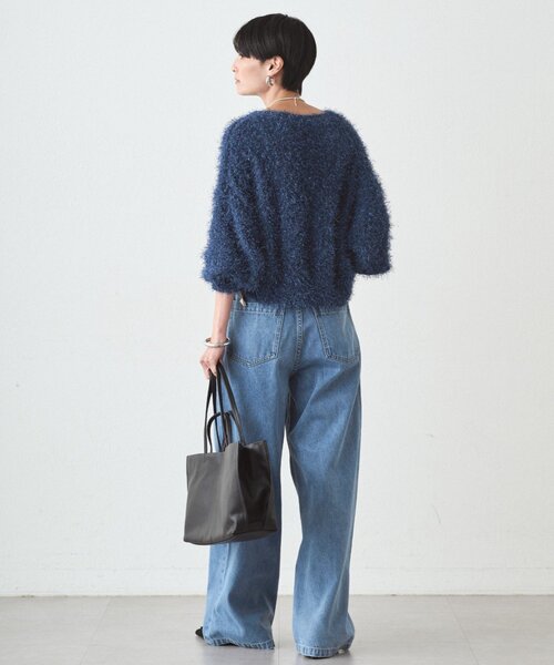 LOUNGEDRESS（ラウンジドレス）の「ワイドデニムパンツ（デニムパンツ・レディース・ブルー・MEDIUM/SMALL）」の3枚目の写真