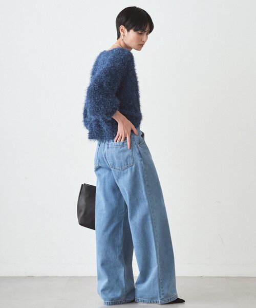 LOUNGEDRESS（ラウンジドレス）の「ワイドデニムパンツ（デニムパンツ・レディース・ブルー・MEDIUM/SMALL）」の5枚目の写真