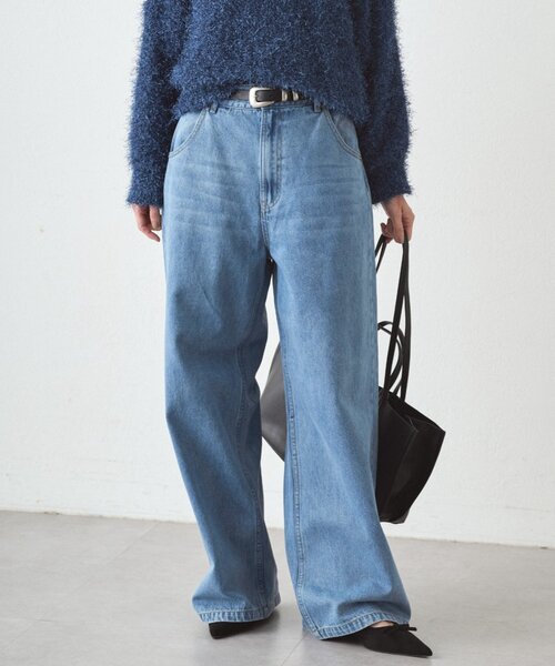LOUNGEDRESS（ラウンジドレス）の「ワイドデニムパンツ（デニムパンツ・レディース・ブルー・MEDIUM/SMALL）」の6枚目の写真