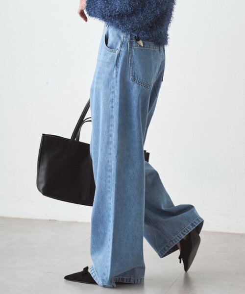 LOUNGEDRESS（ラウンジドレス）の「ワイドデニムパンツ（デニムパンツ・レディース・ブルー・MEDIUM/SMALL）」の8枚目の写真