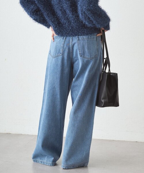 LOUNGEDRESS（ラウンジドレス）の「ワイドデニムパンツ（デニムパンツ・レディース・ブルー・MEDIUM/SMALL）」の10枚目の写真