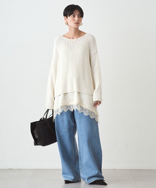 LOUNGEDRESS（ラウンジドレス）の「ワイドデニムパンツ（デニムパンツ・レディース・ブルー・MEDIUM/SMALL）」の11枚目の写真