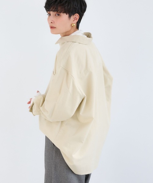 BARNYARDSTORM（バンヤードストーム）の「BARNYARDSTORM / セミスウェードシャツ / ハンドウォッシャブル【JAPAN FABRIC】（シャツ/ブラウス・レディース・カーキ/ライトベージュ/ブラウン/モカ/チャコールグレー/ピンク・M/S/1/0）」の22枚目の写真