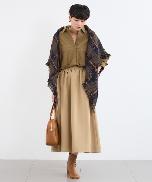 BARNYARDSTORM（バンヤードストーム）の「BARNYARDSTORM / セミスウェードシャツ / ハンドウォッシャブル【JAPAN FABRIC】（シャツ/ブラウス・レディース・カーキ/ライトベージュ/ブラウン/モカ/チャコールグレー/ピンク・M/S/1/0）」の9枚目の写真