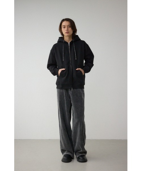 AZUL by moussy(アズールバイマウジー)の「裏起毛ジップアップパーカー(パーカー・メンズ・ダークネイビー/ブラック/杢グレー・LARGE/MEDIUM)」の7枚目の写真