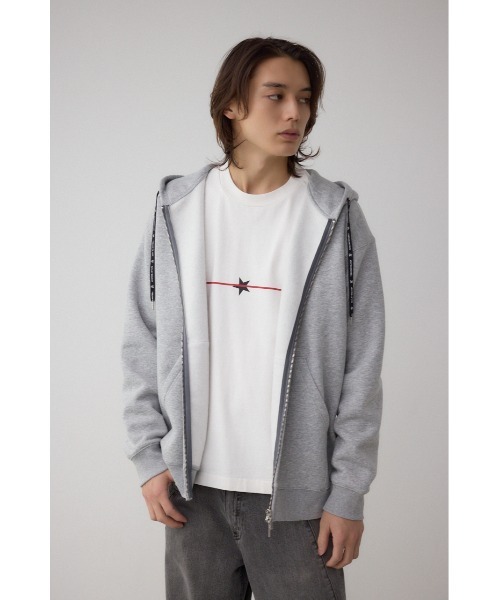 AZUL by moussy(アズールバイマウジー)の「裏起毛ジップアップパーカー(パーカー・メンズ・ダークネイビー/ブラック/杢グレー・LARGE/MEDIUM)」の20枚目の写真
