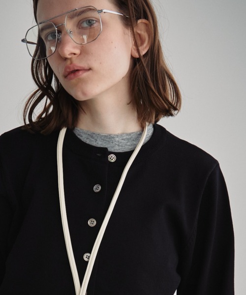 Auntie Rosa Holiday（アンティローザホリデー）の「ロングリブクルーカーディガン（カーディガン/ボレロ・レディース・イエロー/ブラック/パープル・FREE）」の2枚目の写真