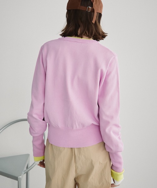 Auntie Rosa Holiday（アンティローザホリデー）の「ロングリブクルーカーディガン（カーディガン/ボレロ・レディース・イエロー/ブラック/パープル・FREE）」の9枚目の写真