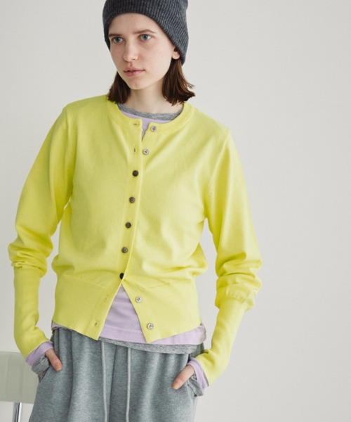 Auntie Rosa Holiday（アンティローザホリデー）の「ロングリブクルーカーディガン（カーディガン/ボレロ・レディース・イエロー/ブラック/パープル・FREE）」の17枚目の写真