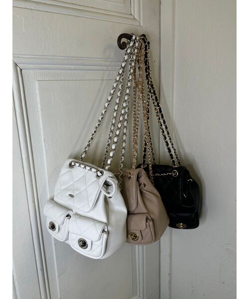 EATME（イートミー）の「キルティングリュック（バックパック/リュック・レディース・ベージュ/オフホワイト/ブラック・FREE）」の18枚目の写真