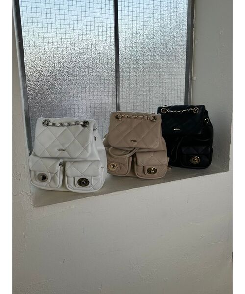 EATME（イートミー）の「キルティングリュック（バックパック/リュック・レディース・ベージュ/オフホワイト/ブラック・FREE）」の19枚目の写真