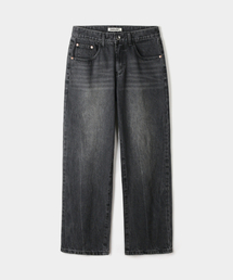 INDUST（インダスト）の「DPT_003 ダメージウォッシュドデニムパンツ_ブラック（デニムパンツ）」