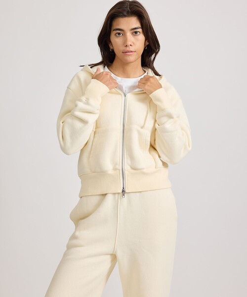 Saturdays NYC(サタデーズ ニューヨークシティ )の「Rivington Long Loop Hoodie | WOMEN(パーカー・レディース・オフホワイト/ネイビー・S/M/L)」の3枚目の写真