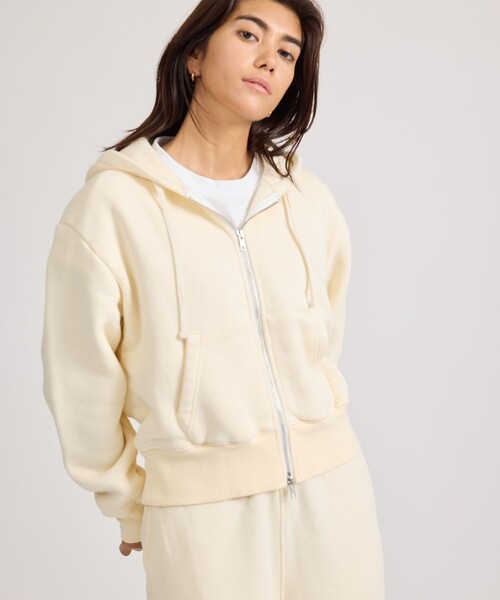Saturdays NYC(サタデーズ ニューヨークシティ )の「Rivington Long Loop Hoodie | WOMEN(パーカー・レディース・オフホワイト/ネイビー・S/M/L)」の4枚目の写真