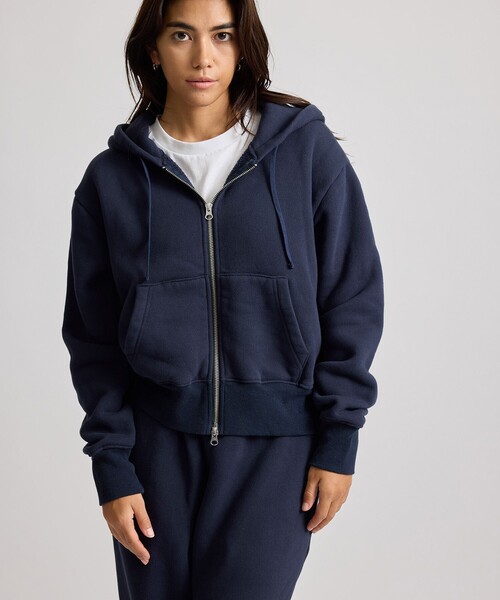 Saturdays NYC(サタデーズ ニューヨークシティ )の「Rivington Long Loop Hoodie | WOMEN(パーカー・レディース・オフホワイト/ネイビー・S/M/L)」の6枚目の写真