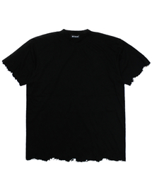 ダメージカッティングTシャツ（ブラック）