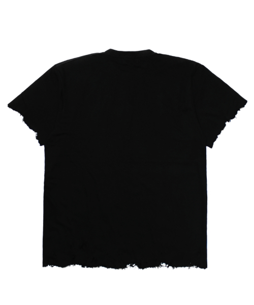 RUNDS(ランディエス)の「ダメージカッティングTシャツ(ブラック)(Tシャツ/カットソー・メンズ・その他・1/2)」の2枚目の写真