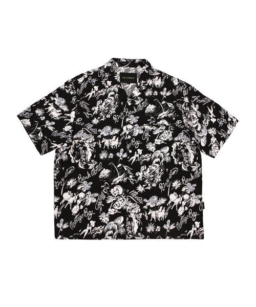 GOSTREET(ゴーストリート)の「オープンカラー ハワイアンシャツ ブラック(シャツ/ブラウス・メンズ・その他・MEDIUM/LARGE)」の3枚目の写真