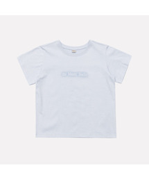MAUER エッジポイント ロゴ クロップ Tシャツ (スカイブルー)