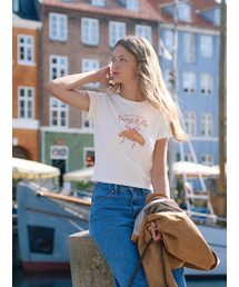 LANGNLU（ラングアンドルー）の「CROISSANT T-Shirts_IVORY（Tシャツ/カットソー）」