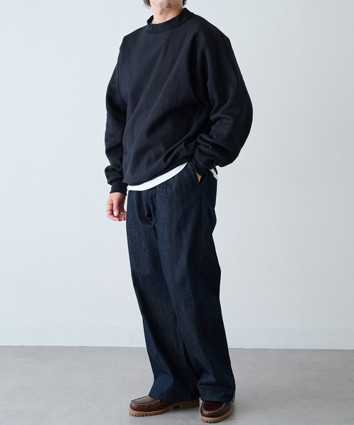 Lifewear(ライフウェア)の「【LIFEWEAR】12oz Crew Neck heavy weight Sweatshirts 12オンス クルーネック ヘビーウェイト スウェットシャツ USA製 厚手 裏起毛 トレーナー オーバーサイズ LW9520 UNTR(スウェット・メンズ・ブラック/グレー・S/M/L/XL)」の12枚目の写真
