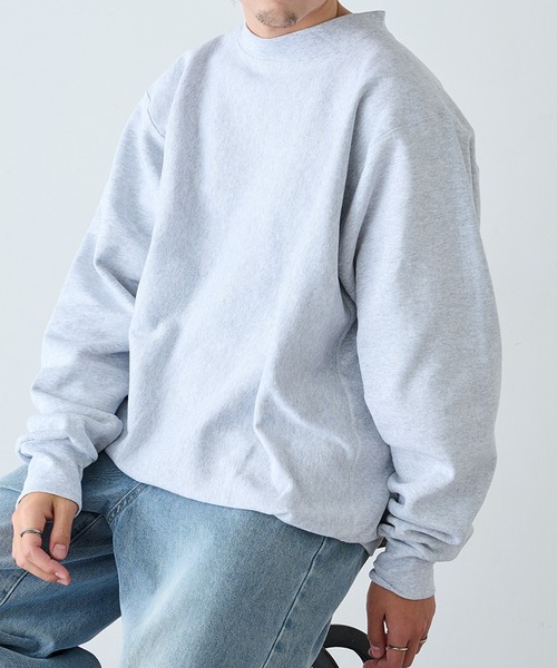 Lifewear(ライフウェア)の「【LIFEWEAR】12oz Crew Neck heavy weight Sweatshirts 12オンス クルーネック ヘビーウェイト スウェットシャツ USA製 厚手 裏起毛 トレーナー オーバーサイズ LW9520 UNTR(スウェット・メンズ・ブラック/グレー・S/M/L/XL)」の4枚目の写真