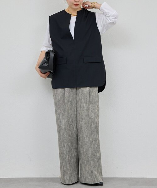 GALLARDAGALANTE（ガリャルダガランテ）の「【手洗い可】ラウンドヘムTee（Tシャツ/カットソー・レディース・ホワイト/チャコールグレー・FREE）」の11枚目の写真