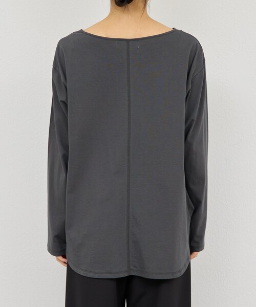 GALLARDAGALANTE（ガリャルダガランテ）の「【手洗い可】ラウンドヘムTee（Tシャツ/カットソー・レディース・ホワイト/チャコールグレー・FREE）」の21枚目の写真