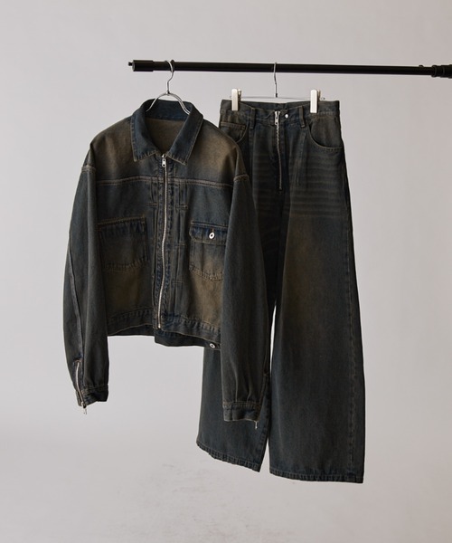 Lui's(ルイス)の「【Neucon】VINTAGE WASH BAGGY CURVE DENIM / ヴィンテージウォッシュバギーカーブデニムパンツ/セットアップ対応(デニムパンツ・メンズ・ブラック/インディゴブルー・1/2)」の22枚目の写真