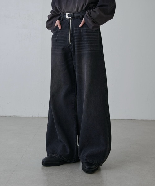 セール】【Neucon】VINTAGE WASH BAGGY CURVE DENIM / ヴィンテージ