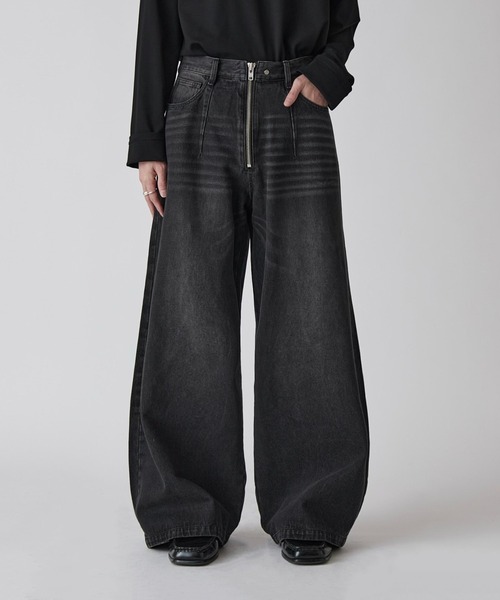 セール】【Neucon】VINTAGE WASH BAGGY CURVE DENIM / ヴィンテージ