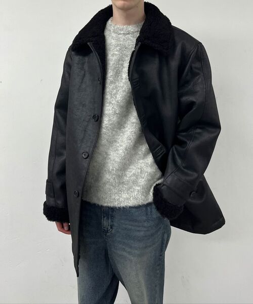 FABREGAT(ファブレガ)の「カーデシアリングカーコート(ヴィンテージブラック)(ムートンコート・メンズ・その他・2/3)」の4枚目の写真