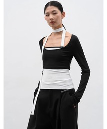 KUHNMARVIN（クエンマウエ）の「レイヤードロングタイトップス EM26s009【EIGHTHMONTH】（Tシャツ/カットソー）」