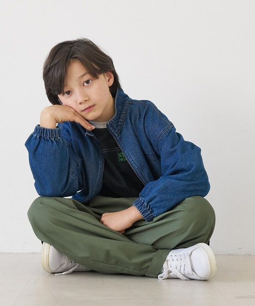 coca(coca)(コカ)の「キッズ タックカーブパンツ(その他パンツ・キッズ・カーキ/ベージュ・150/140/120/130)」の5枚目の写真