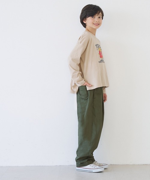 coca(coca)(コカ)の「キッズ タックカーブパンツ(その他パンツ・キッズ・カーキ/ベージュ・150/140/120/130)」の8枚目の写真