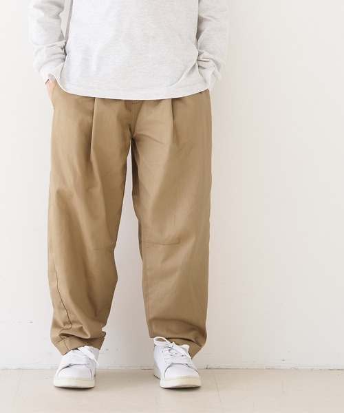 coca(coca)(コカ)の「キッズ タックカーブパンツ(その他パンツ・キッズ・カーキ/ベージュ・150/140/120/130)」の9枚目の写真