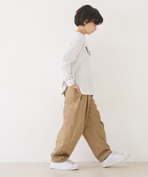 coca(coca)(コカ)の「キッズ タックカーブパンツ(その他パンツ・キッズ・カーキ/ベージュ・150/140/120/130)」の10枚目の写真