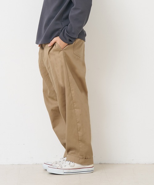coca(coca)(コカ)の「キッズ タックカーブパンツ(その他パンツ・キッズ・カーキ/ベージュ・150/140/120/130)」の13枚目の写真
