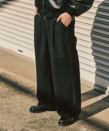 417 EDIFICE | TRツイル ワイドイージーパンツ(スラックス)