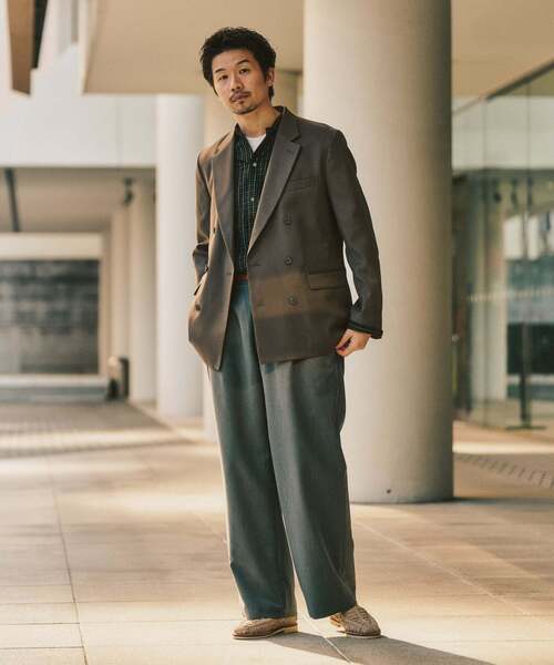 417 EDIFICE（フォーワンセブンエディフィス）の「TRツイル ワイドイージーパンツ（スラックス・メンズ・ブラック/ネイビー/ベージュ/チャコールグレー/ブラウン/グレー・LARGE/MEDIUM/SMALL）」の17枚目の写真