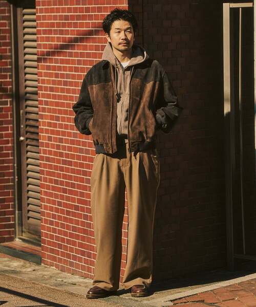 417 EDIFICE（フォーワンセブンエディフィス）の「TRツイル ワイドイージーパンツ（スラックス・メンズ・ブラック/ネイビー/ベージュ/チャコールグレー/ブラウン/グレー・LARGE/MEDIUM/SMALL）」の20枚目の写真