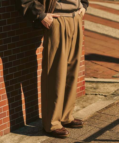 417 EDIFICE（フォーワンセブンエディフィス）の「TRツイル ワイドイージーパンツ（スラックス・メンズ・ブラック/ネイビー/ベージュ/チャコールグレー/ブラウン・LARGE/MEDIUM/SMALL）」の8枚目の写真