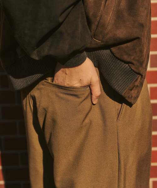 417 EDIFICE（フォーワンセブンエディフィス）の「TRツイル ワイドイージーパンツ（スラックス・メンズ・ブラック/ネイビー/ベージュ/チャコールグレー/ブラウン・LARGE/MEDIUM/SMALL）」の6枚目の写真