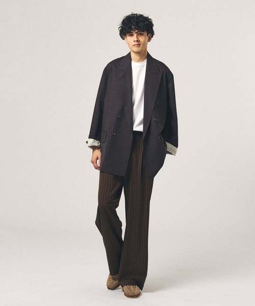 417 EDIFICE（フォーワンセブンエディフィス）の「TRツイル ワイドイージーパンツ（スラックス・メンズ・ブラック/ネイビー/ベージュ/チャコールグレー/ブラウン/グレー・LARGE/MEDIUM/SMALL）」の21枚目の写真